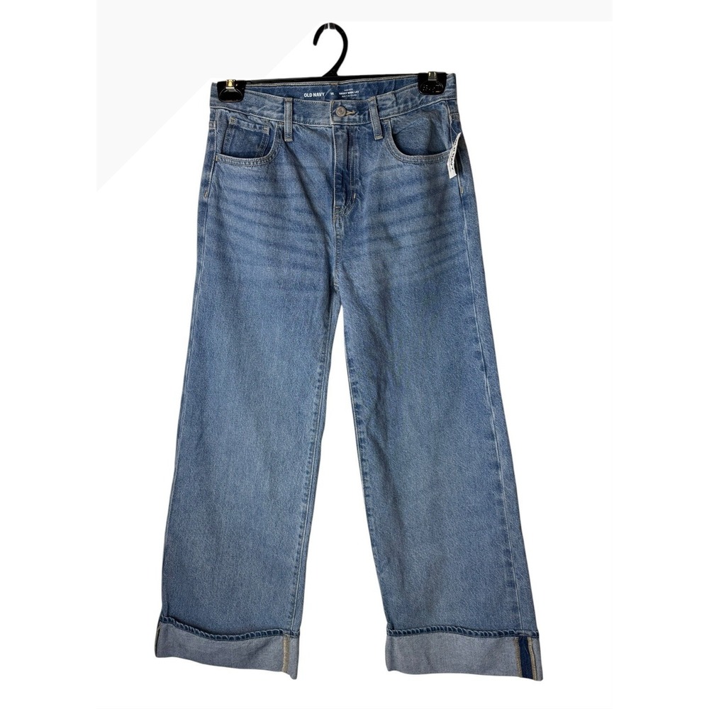 Old Navy Light Blue Wide Leg Jeans - Picture 2 of 11